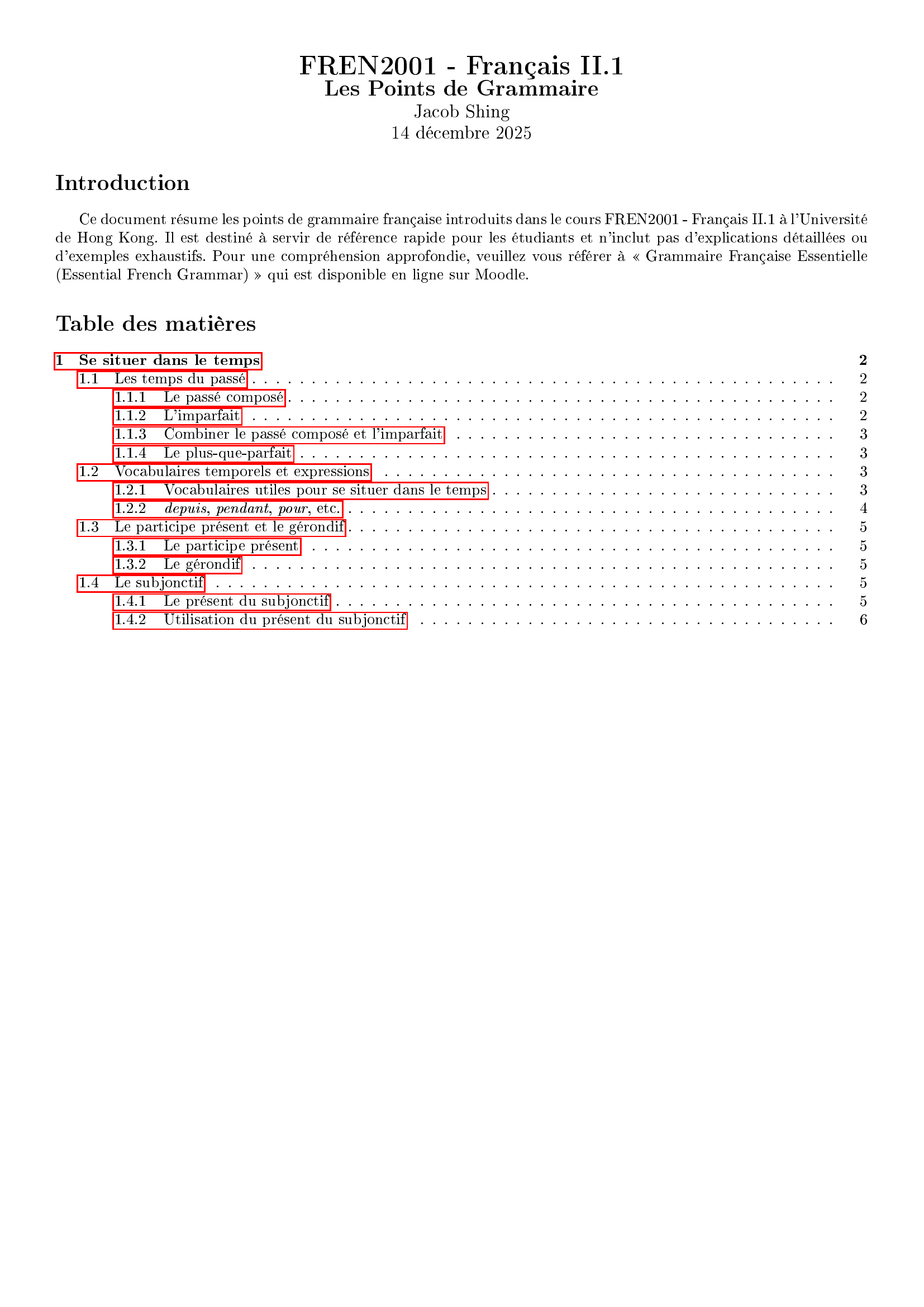Page 1 of FREN2001-Grammaire