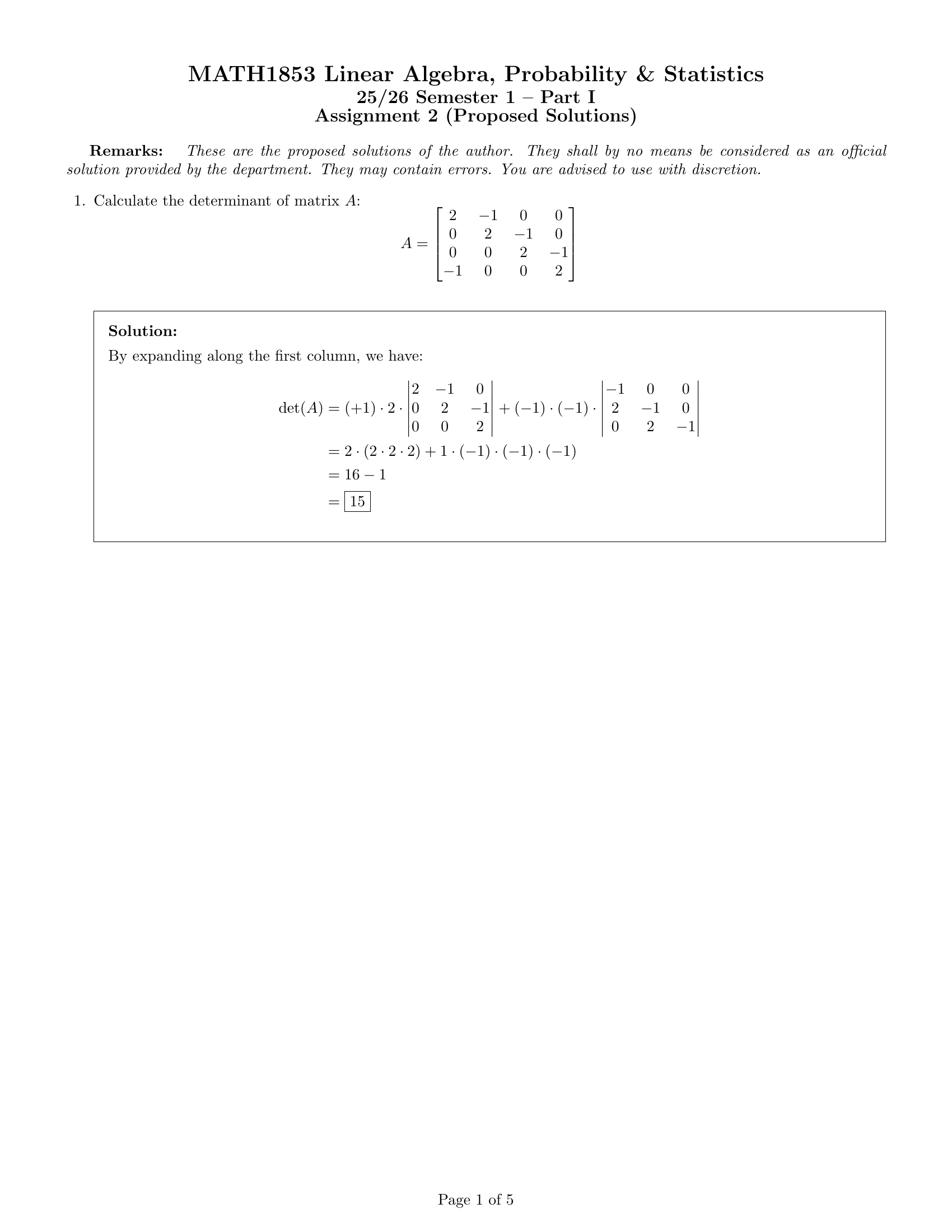 Page 1 of MATH1853-Assignment-I.2