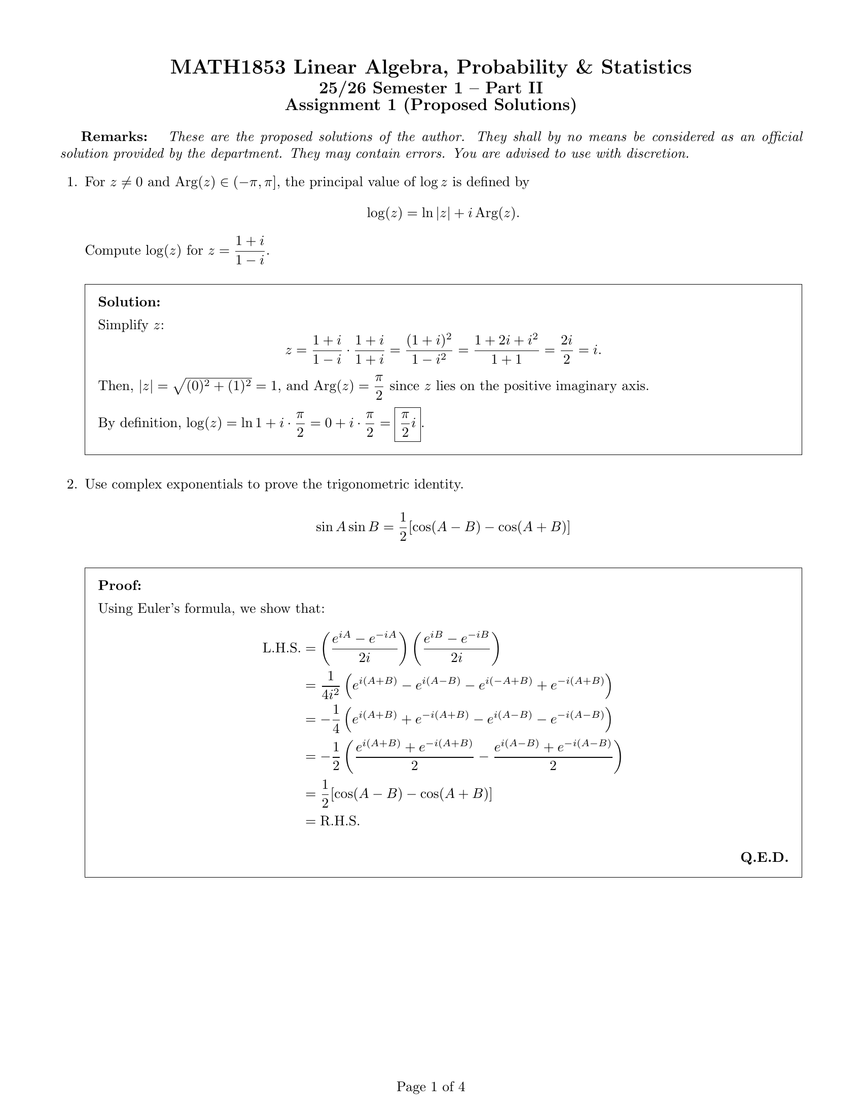 Page 1 of MATH1853-Assignment-II.1