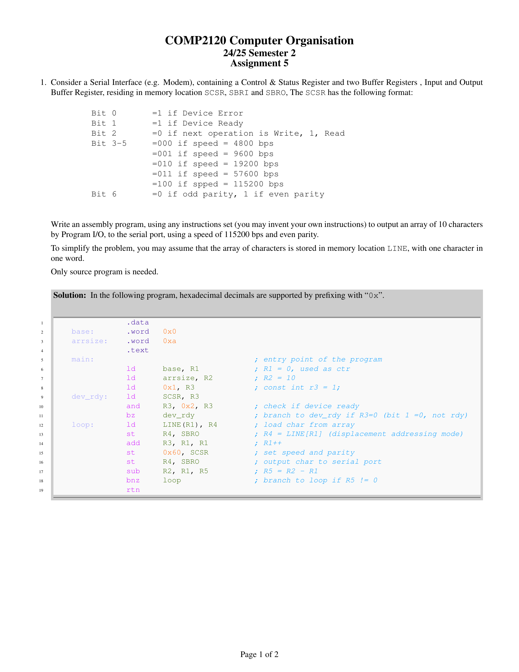 Page 1 of COMP2120-Assignment5