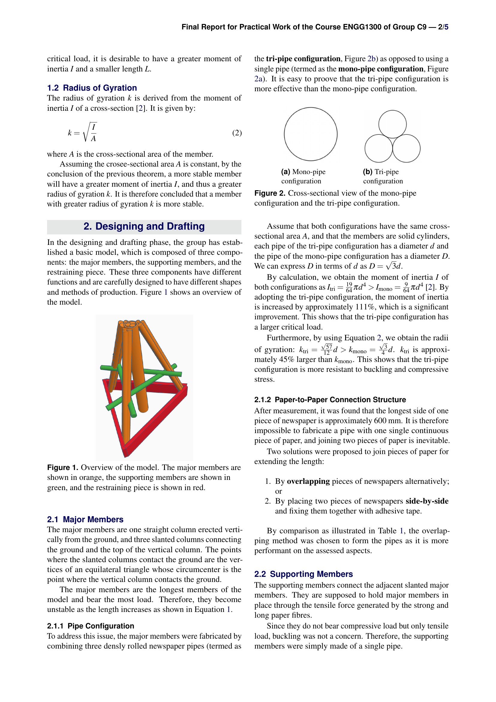 Page 2 of ENGG1300-Practical-Work-Report
