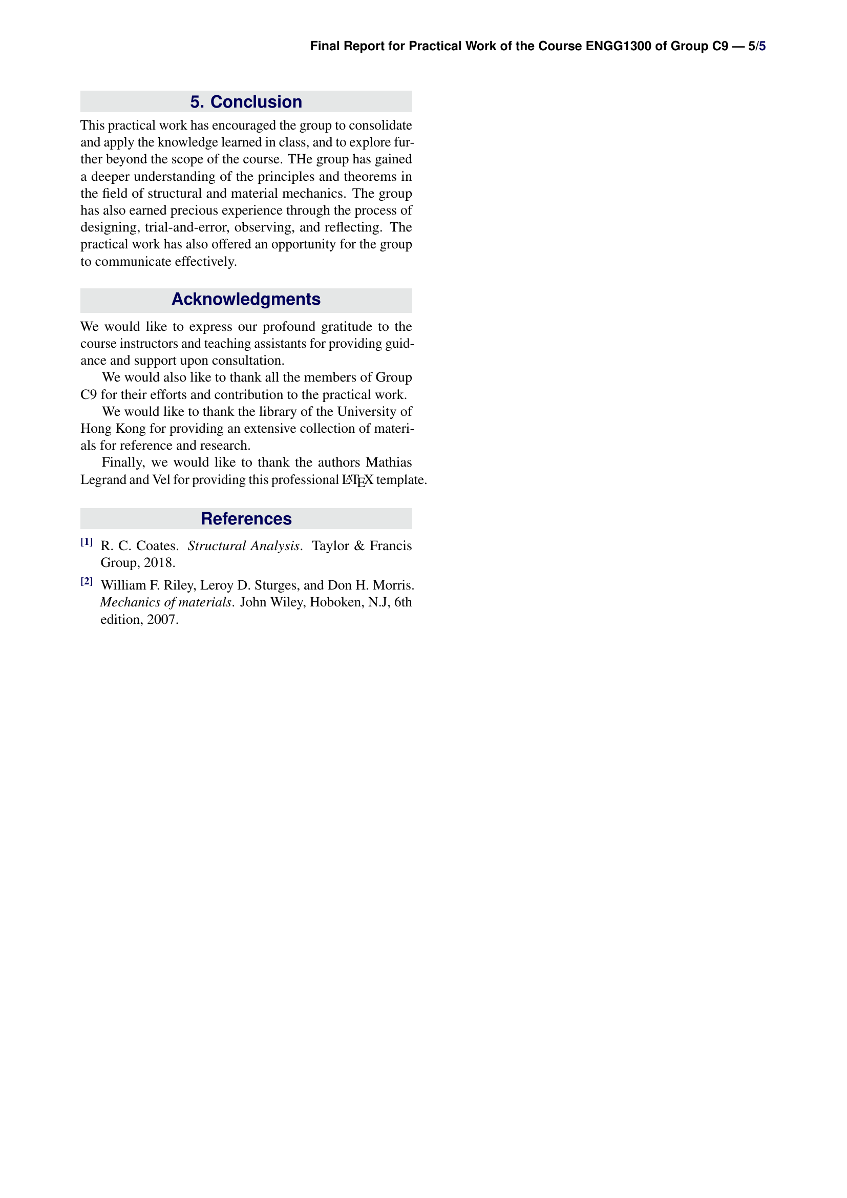 Page 5 of ENGG1300-Practical-Work-Report